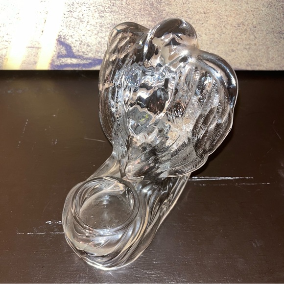 Set of 3 Lead Crystal Kneeling Praying 🙏 Angel Candle Holder USA 6”x 6” tall - Picture 4 of 6